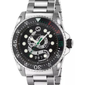 Gucci Dive 45mm Quartz YA136218 (Steel Bracelet)