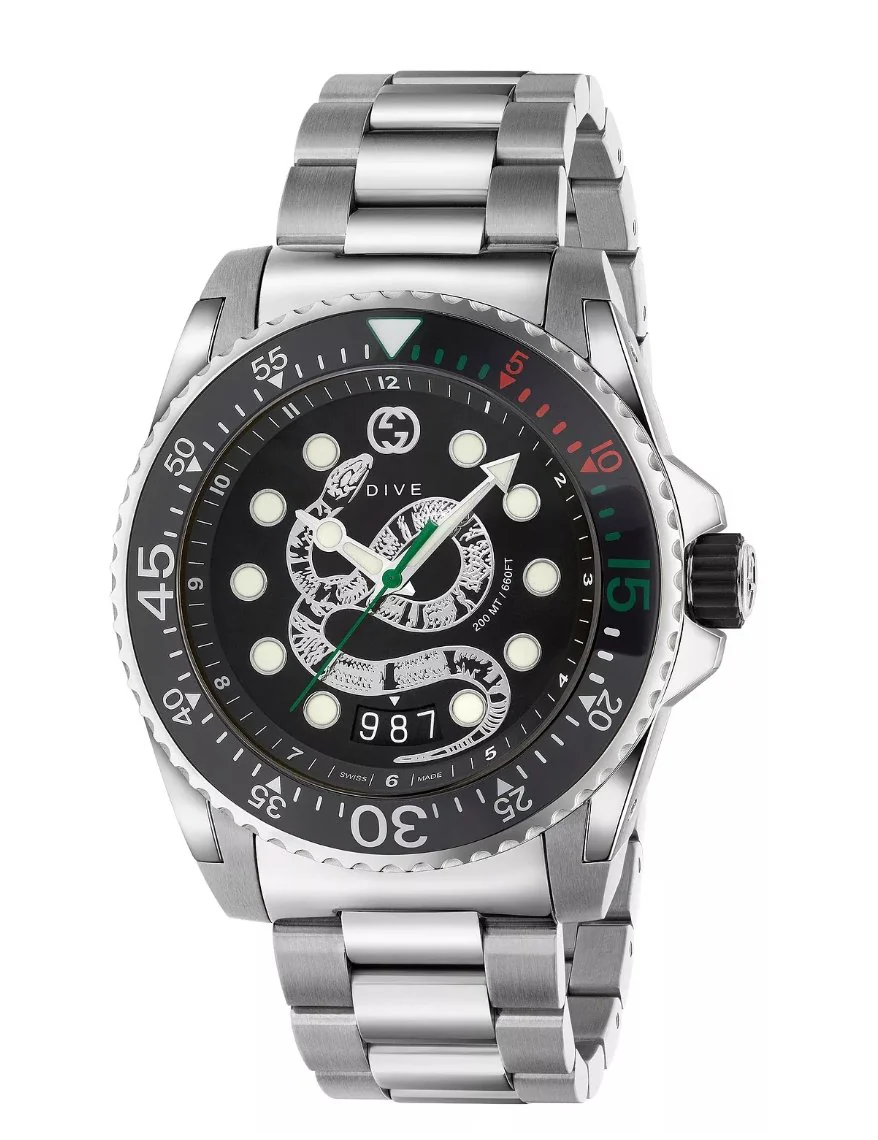 Gucci Dive 45mm Quartz YA136218 (Steel Bracelet)
