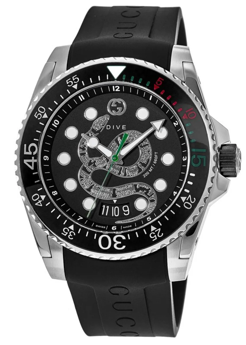 Gucci Dive 45mm Quartz YA136217 (Snake Dial)