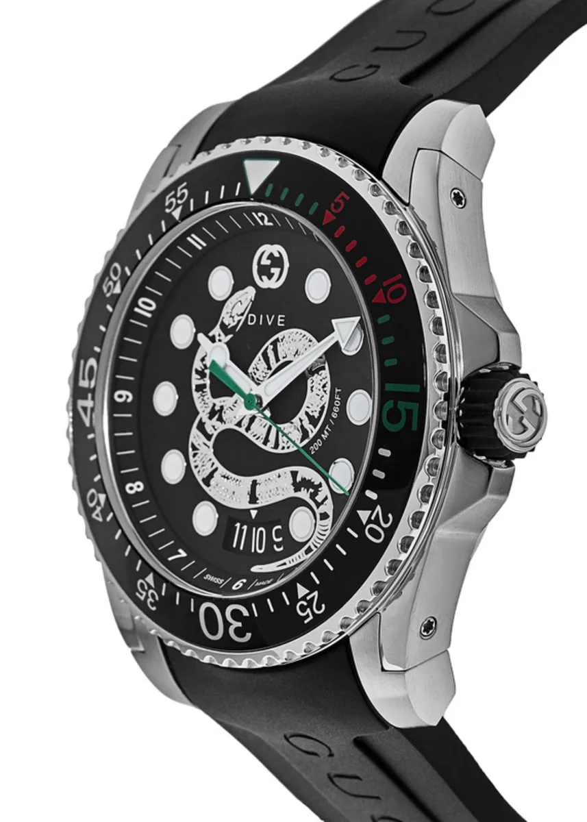 Gucci Dive 45mm Quartz YA136217 (Snake Dial) - Image 3